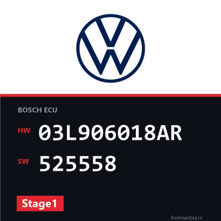 VW Golf 03L906018AR 525558 Stage1 tuning file