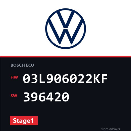 VW Golf 03L906022KF 396420 Stage1 tuning file