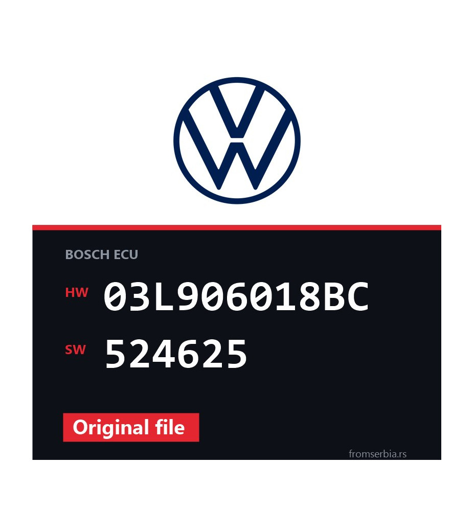 VW Golf 03L906018BC 524625 original ECU file