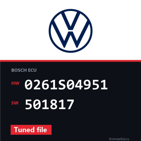 VW Golf 0261S04951 501817 Tuned file tuning file