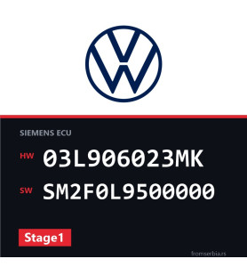 VW Golf 03L906023MK SM2F0L9500000 Stage1 tuning file
