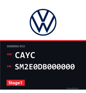 VW Golf CAYC SM2E0DB000000 Stage1 tuning file