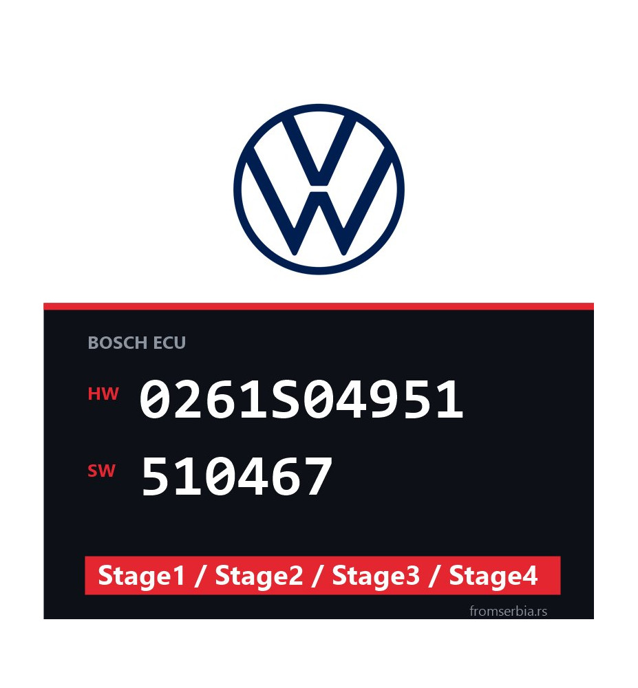 VW 0261S04951 510467 Stage1 / Stage2 / Stage3 / Stage4 file