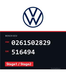 VW Golf 0261S02829 516494 Stage1 / Stage2 tuning file