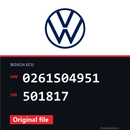 VW Golf6 0261S04951 501817 original ECU file