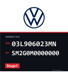 VW Golf 03L906023MN SM2G0M0000000 Stage1 tuning file