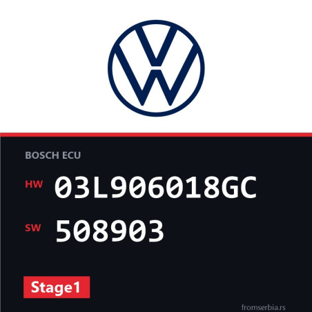 VW Golf 03L906018GC 508903 Stage1 tuning file