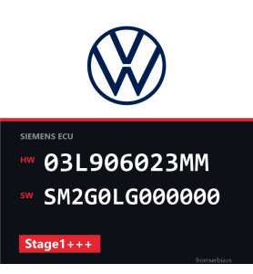 VW Golf 03L906023MM SM2G0LG000000 Stage1+++ tuning file
