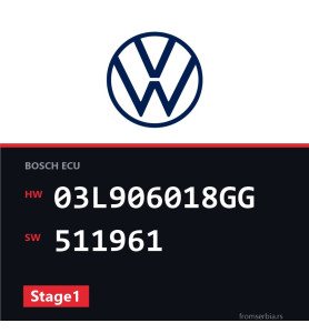 VW Golf 03L906018GG 511961 Stage1 tuning file