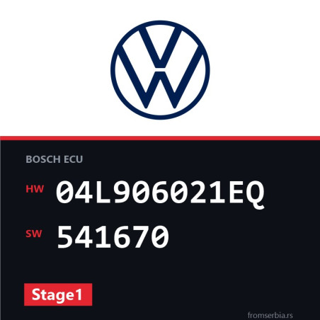 VW Golf 04L906021EQ 541670 Stage1 tuning file