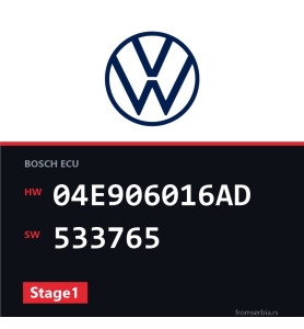 VW Golf 04E906016AD 533765 Stage1 tuning file
