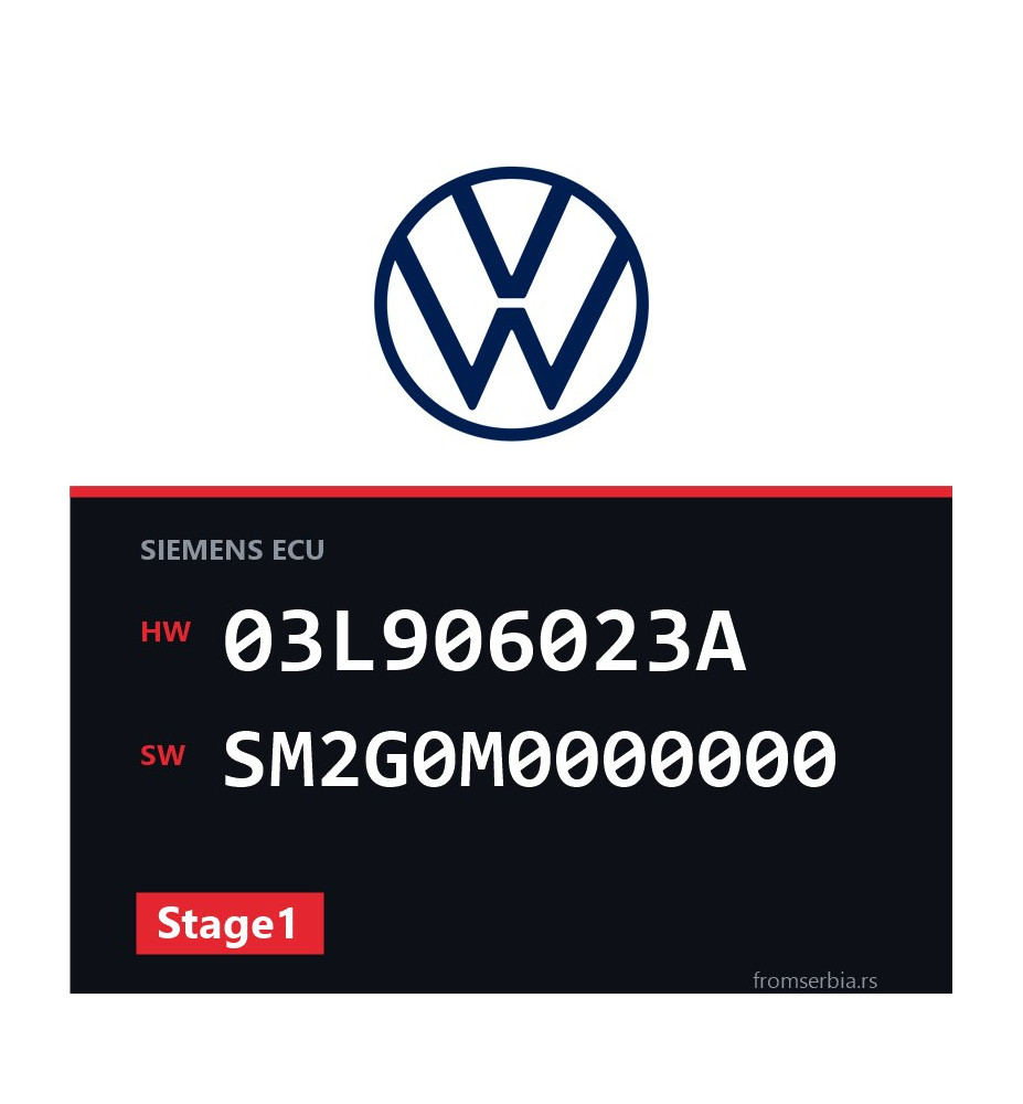 VW Golf 03L906023A SM2G0M0000000 Stage1 tuning file