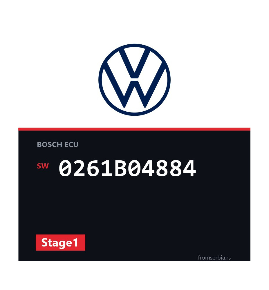 VW Golf 0261B04884 Stage1 tuning file