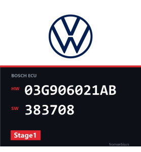 VW Golf 03G906021AB 383708 Stage1 tuning file
