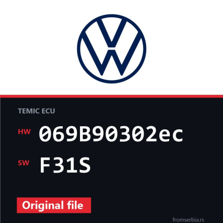 VW Golf 069B90302ec F31S original ECU file