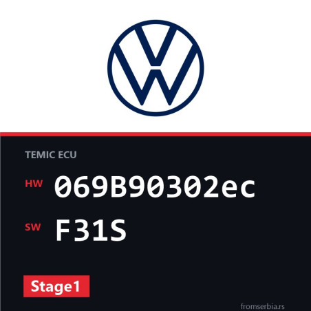 VW Golf 069B90302ec F31S Stage1 tuning file