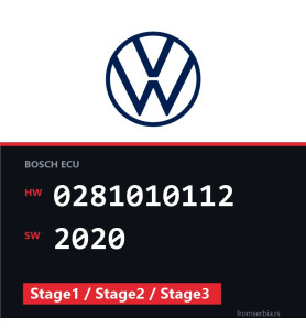 VW Golf 0281010112 2020 Stage1 / Stage2 / Stage3 tuning file