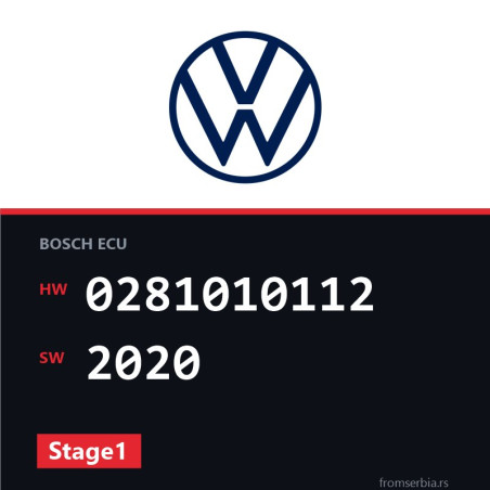 VW Golf 0281010112 2020 Stage1 tuning file