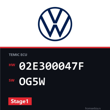 VW Golf 02E300047F OG5W Stage1 tuning file
