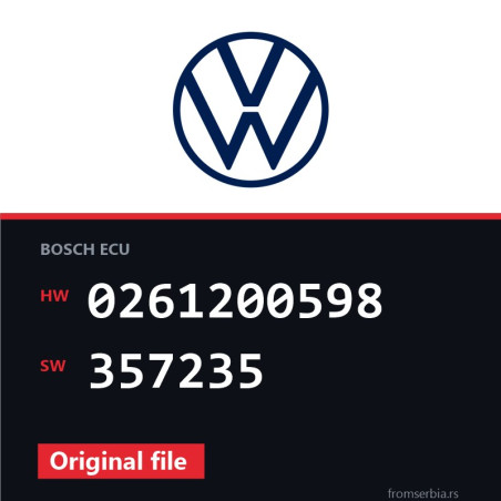 VW Golf3 0261200598 357235 original ECU file