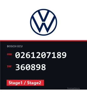 VW Golf4 0261207189 360898 Stage1 / Stage2 tuning file