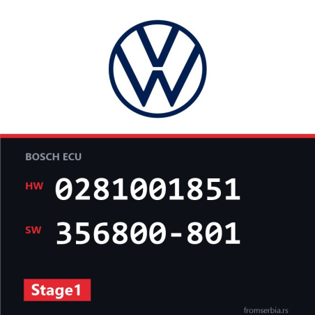 VW Golf4 0281001851 356800-801 Stage1 tuning file