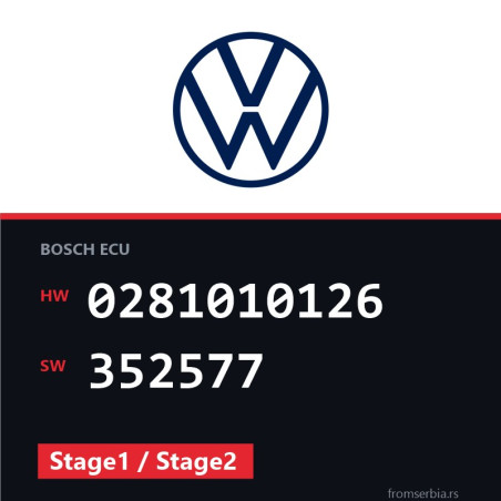 VW Golf4 0281010126 352577 Stage1 / Stage2 tuning file