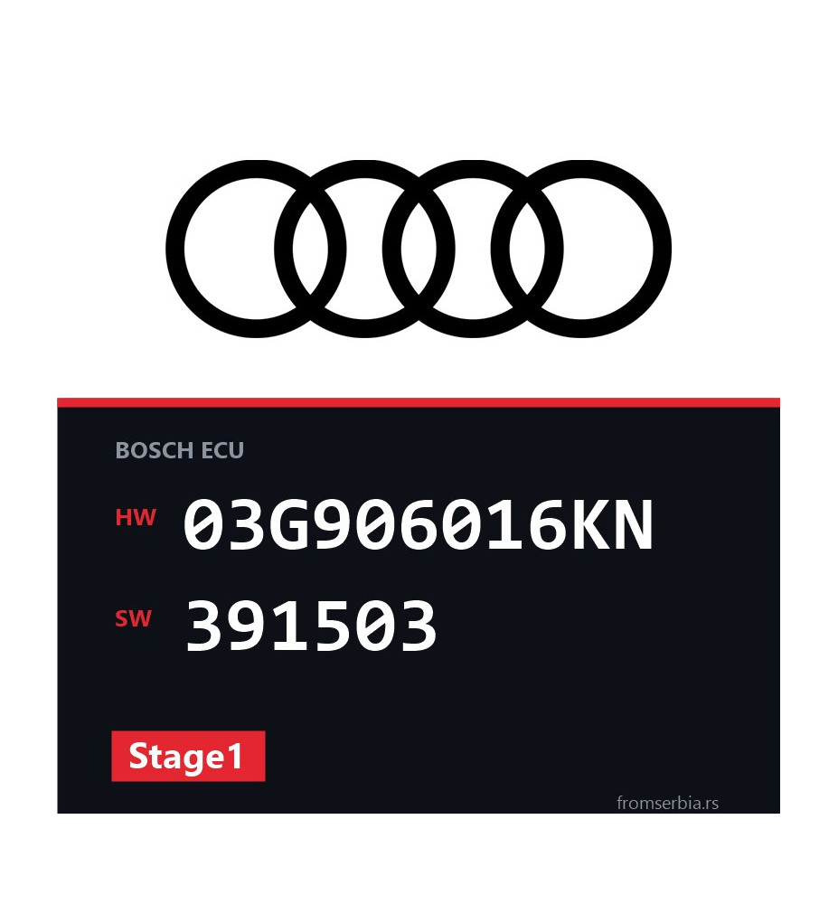 Audi A4 03G906016KN 391503 Stage1 tuning file