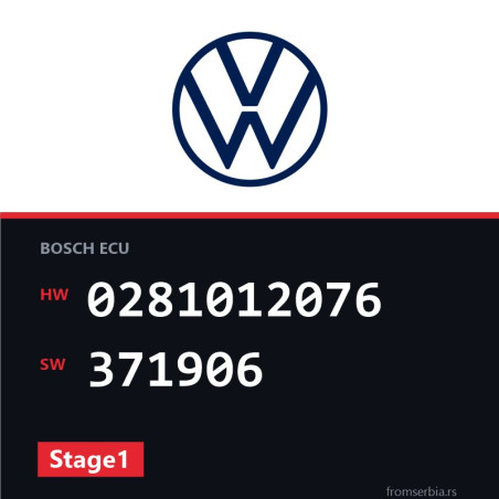 VW Golf5 0281012076 371906 Stage1 tuning file