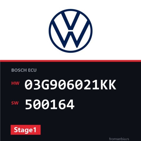 VW Jetta 03G906021KK 500164 Stage1 tuning file