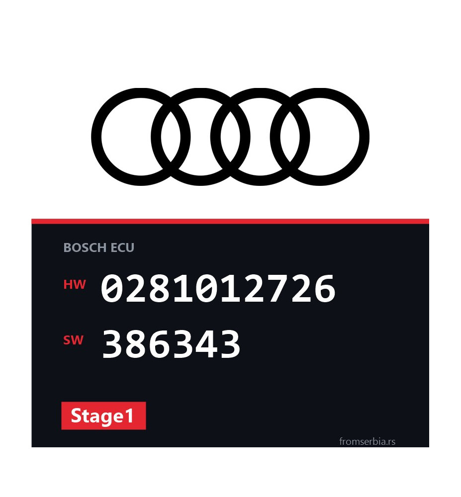 Audi A4 0281012726 386343 Stage1 tuning file