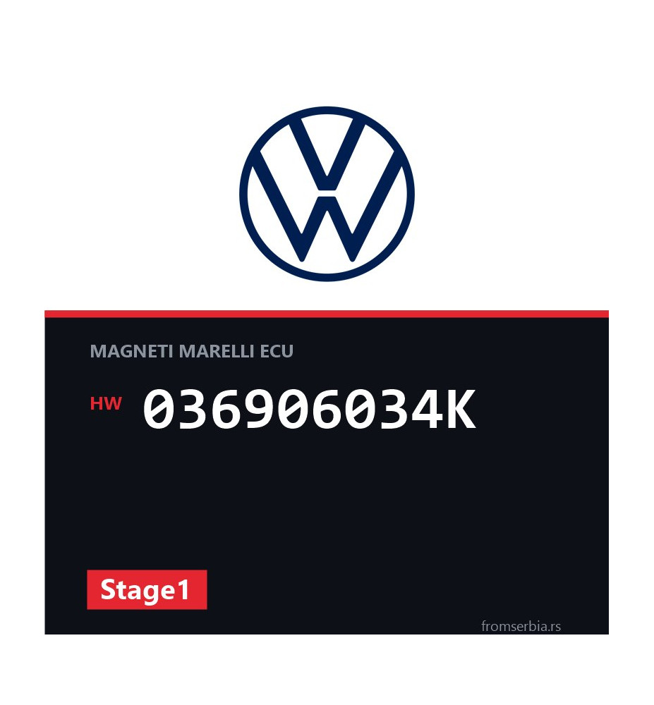 VW Lupo 036906034K Stage1 tuning file