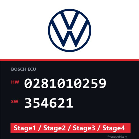 VW 0281010259 354621 Stage1 / Stage2 / Stage3 / Stage4 file