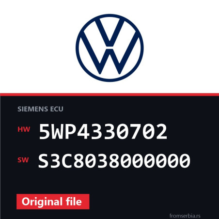VW Lupo 5WP4330702 S3C8038000000 original ECU file