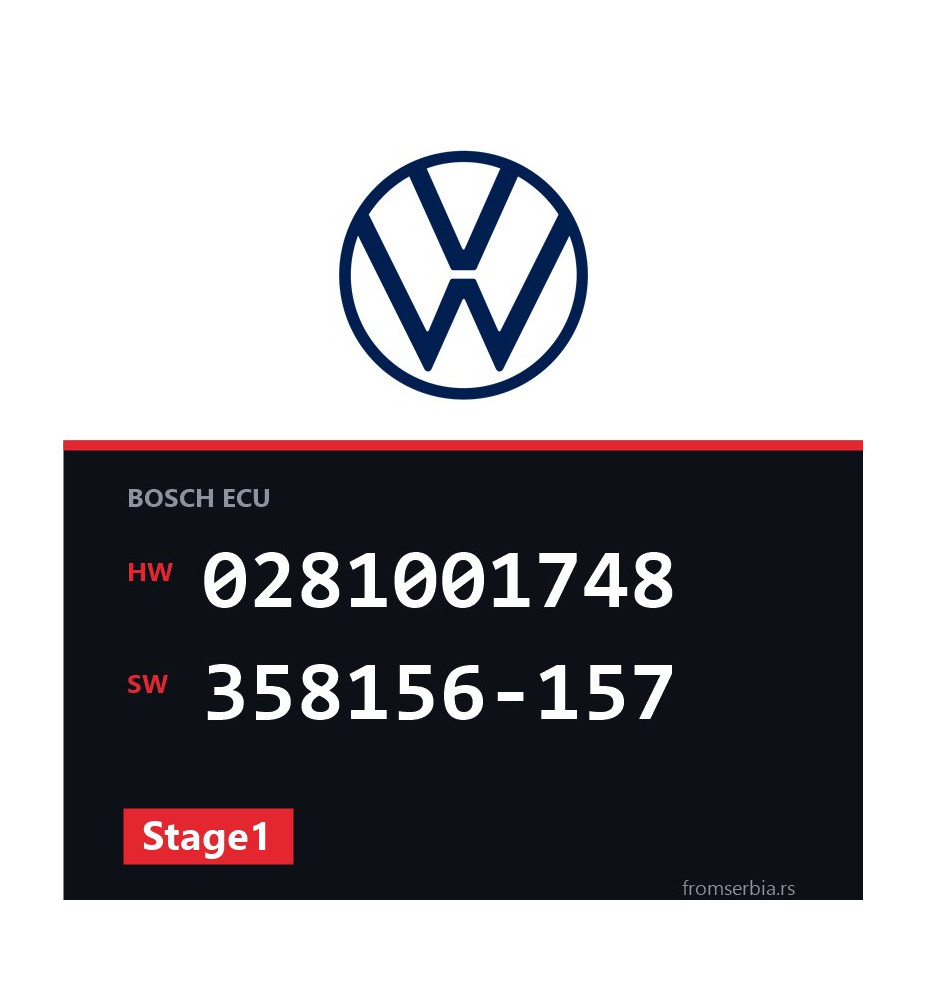 VW Lupo 0281001748 358156-157 Stage1 tuning file