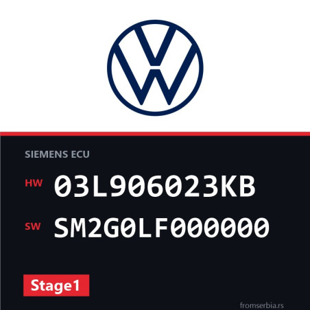 VW New Beetle 03L906023KB SM2G0LF000000 Stage1 tuning file