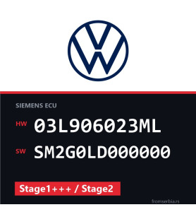 VW 1.6 03L906023ML SM2G0LD000000 Stage1+++ / Stage2 tuning file