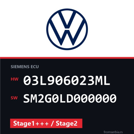 VW 1.6 03L906023ML SM2G0LD000000 Stage1+++ / Stage2 tuning file