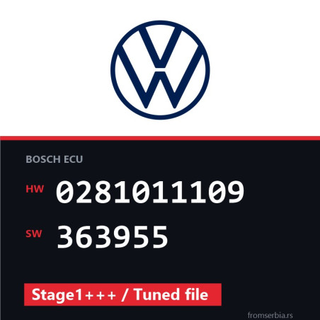 VW 1.9 0281011109 363955 Stage1+++ / Tuned file tuning file