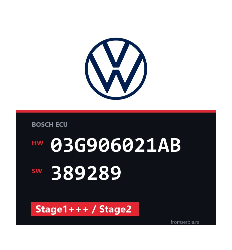 VW 1.9 03G906021AB 389289 Stage1+++ / Stage2 tuning file