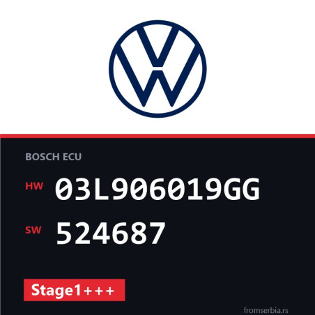 VW 2.0 03L906019GG 524687 Stage1+++ tuning file