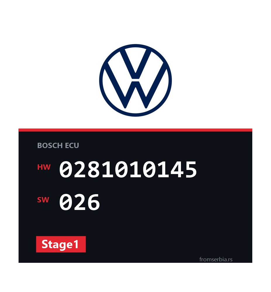 VW A6 0281010145 026 Stage1 tuning file