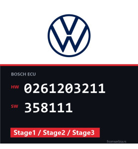 VW Passat 0261203211 358111 Stage1 / Stage2 / Stage3 tuning file