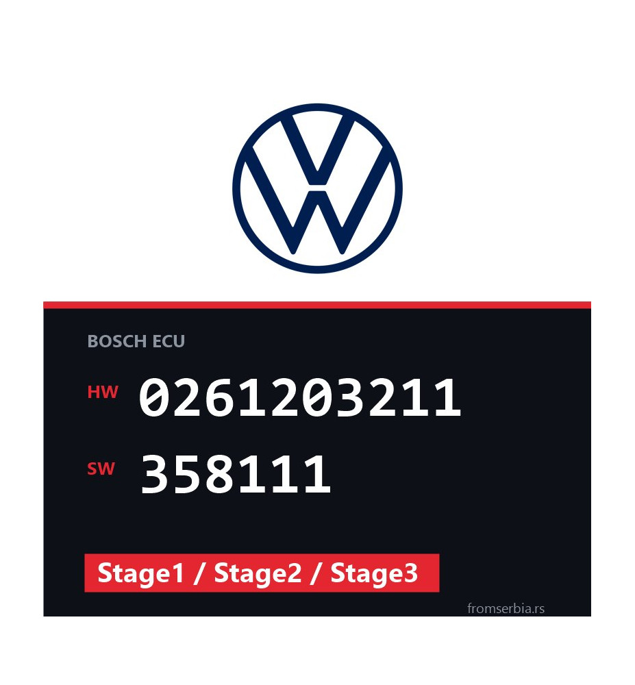 VW Passat 0261203211 358111 Stage1 / Stage2 / Stage3 tuning file