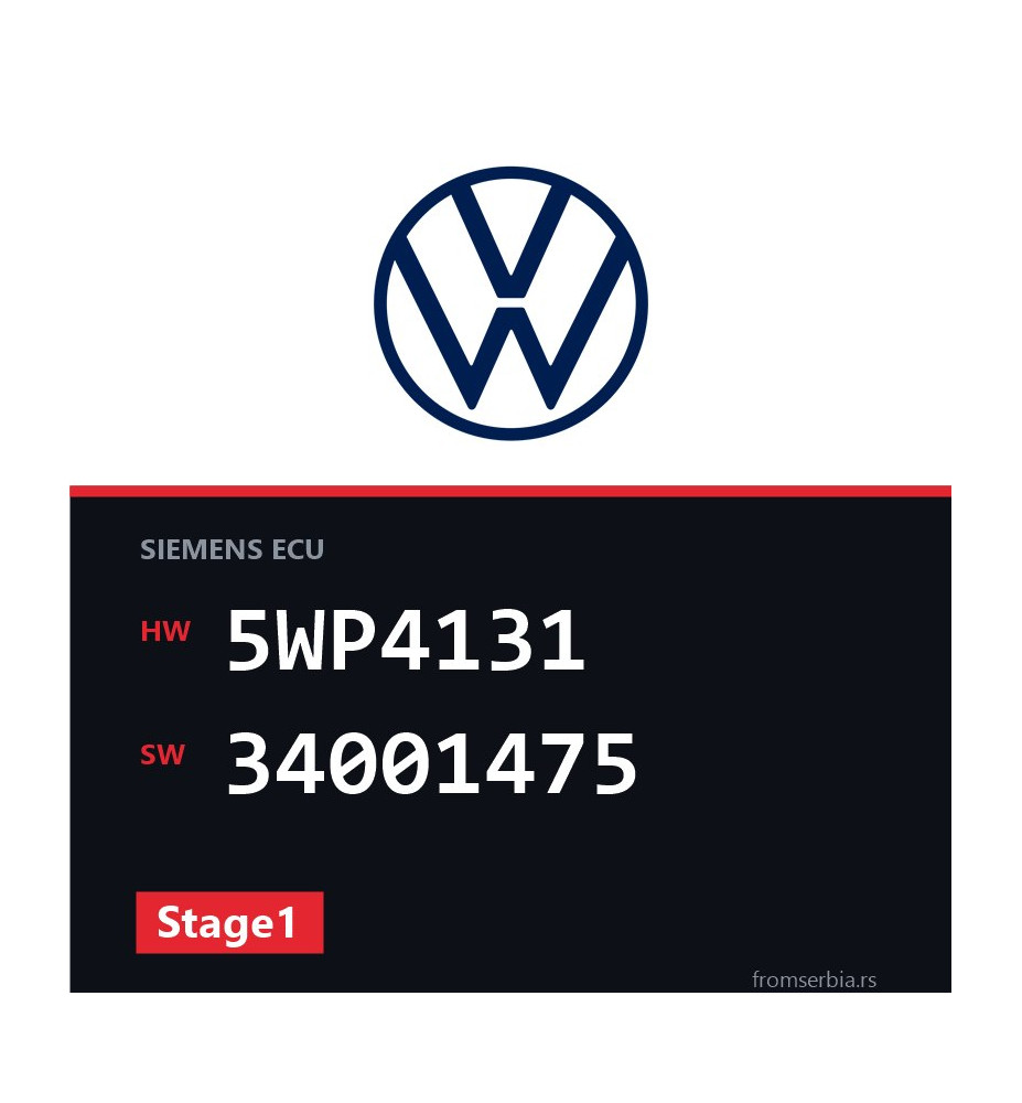 VW Passat 5WP4131 34001475 Stage1 tuning file