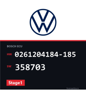 VW Passat 0261204184-185 358703 Stage1 tuning file