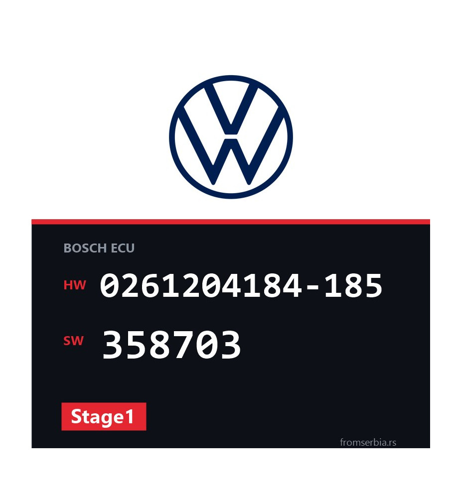 VW Passat 0261204184-185 358703 Stage1 tuning file