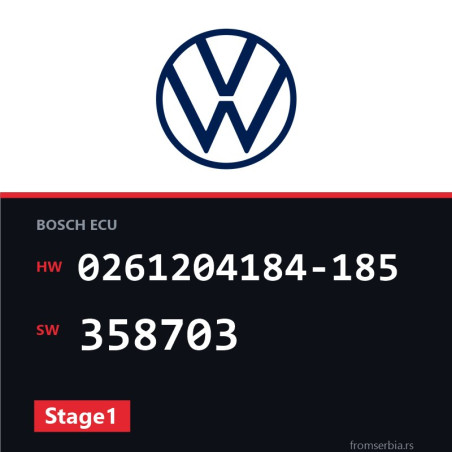 VW Passat 0261204184-185 358703 Stage1 tuning file