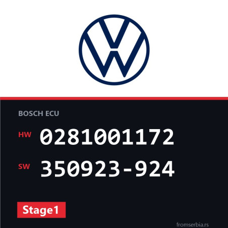 VW Passat 0281001172 350923-924 Stage1 tuning file