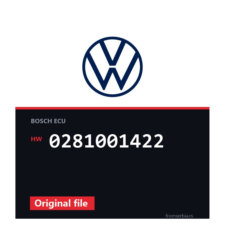 VW Passat 0281001422 original ECU file